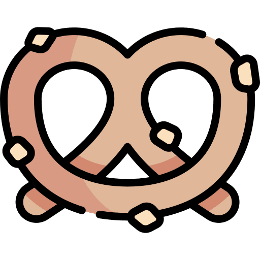 Pretzel snack gastronomy nutrition icon