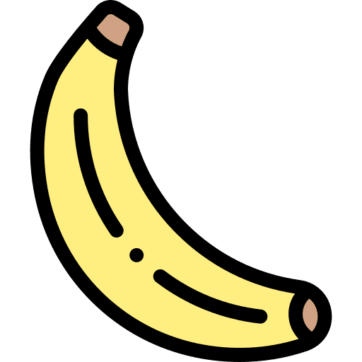 Banana diet vegan healthy food icon