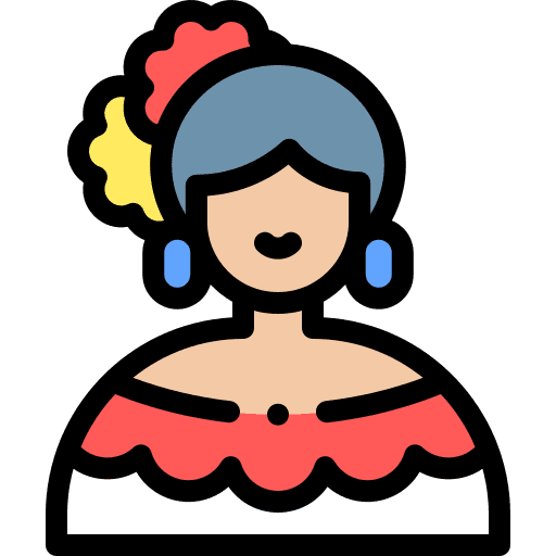Colombian avatar woman colombian icon