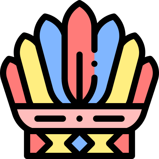 Feather colombian indian tribe icon