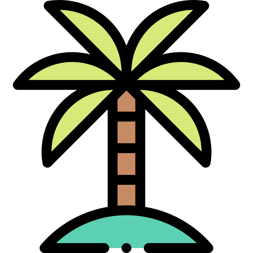 Palm tree tree beach nature icon