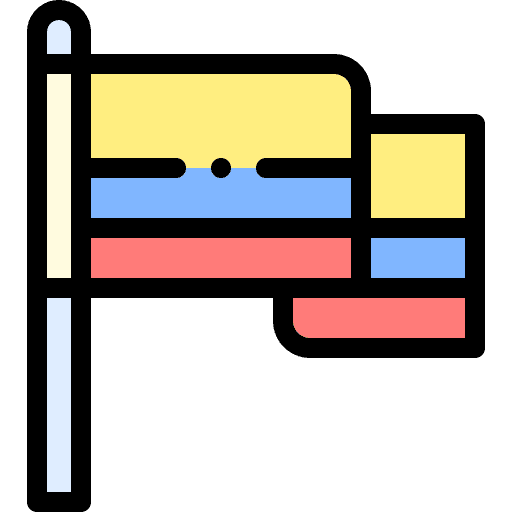 Colombia flag nation country icon