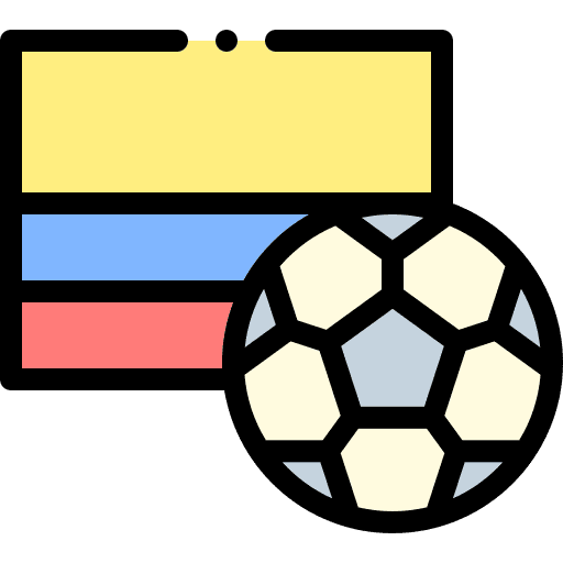 Football soccer colombia football ball icon