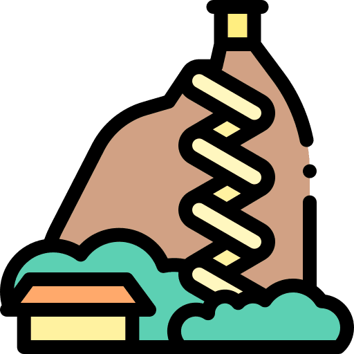 La piedra architecture and city landscape monument icon