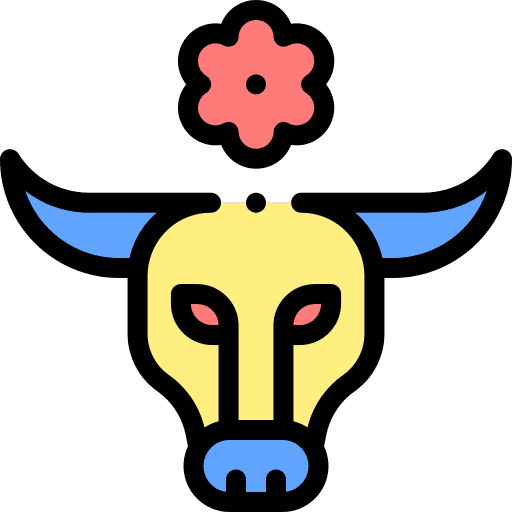 Bull costume animals carnival icon