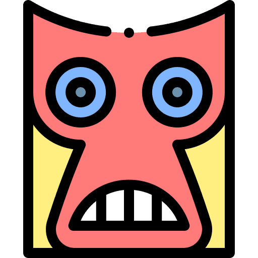 Carnival marimonda colombian mask icon