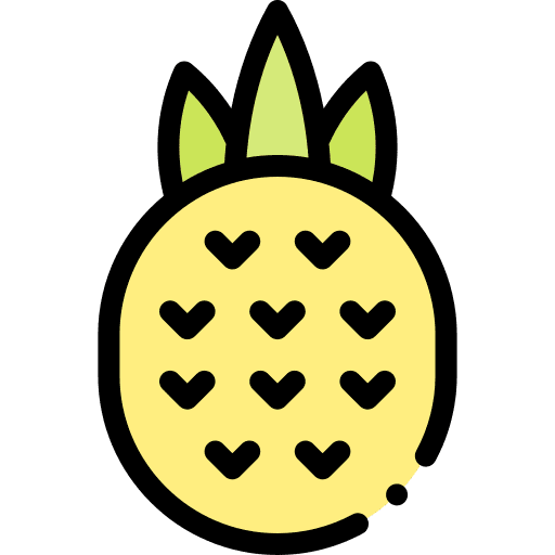 Pineapple fruit healthy food food and restaurant icon