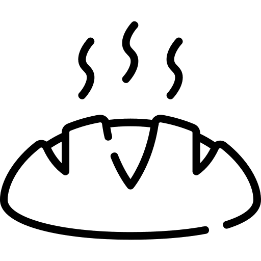 Bread bread hot food and restaurant icon