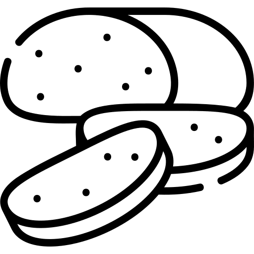 Bread meal food loaf icon