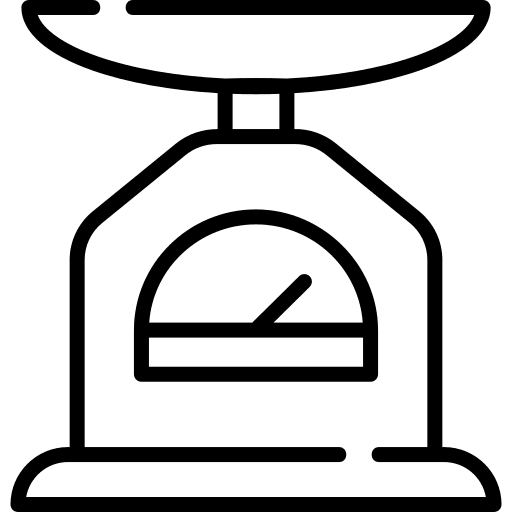 Weight kitchen scale food and restaurant food icon