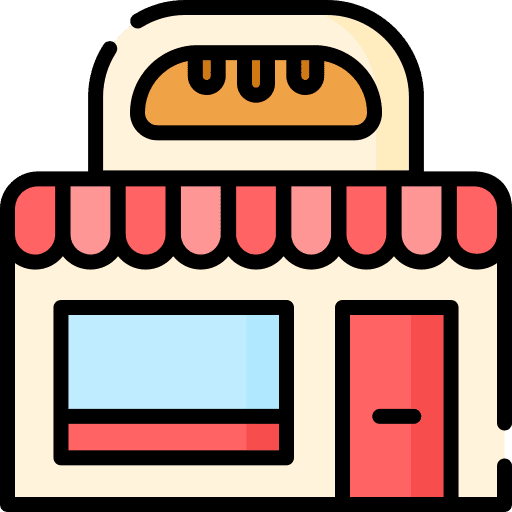 Bakery baker bread store icon