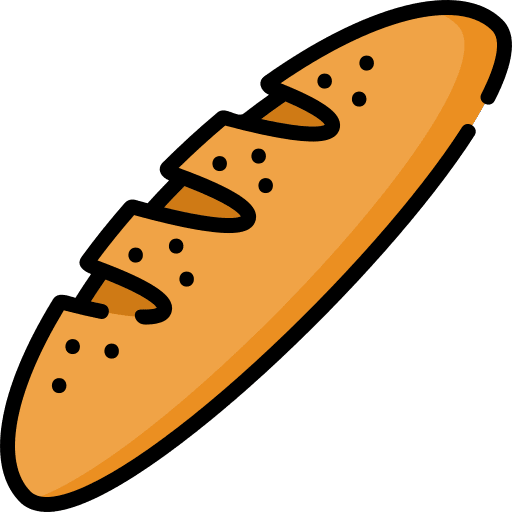 Bread bakery seed food and restaurant icon