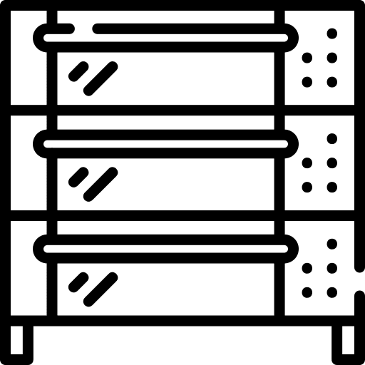 Oven food and restaurant food bake icon