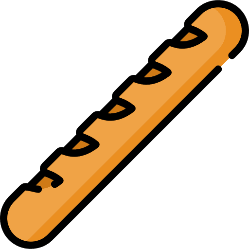 Baguette baguette bread handmade icon