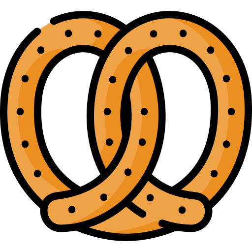 Pretzel baguette pretzel food and restaurant icon