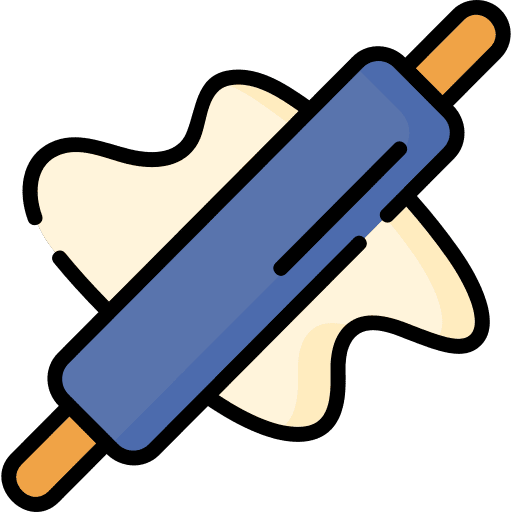 Rolling pin cooking flour pin icon