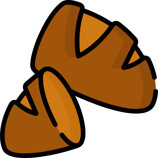 Rye bread bakery bread meal icon