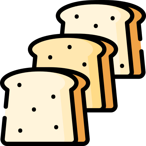 Sliced bread food and restaurant breakfast meal icon