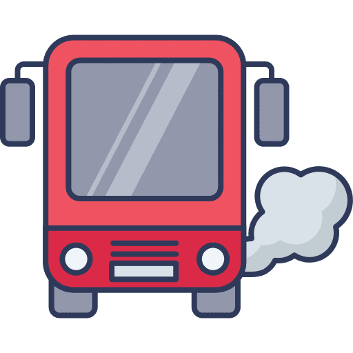 Bus bus pollution vehicle icon