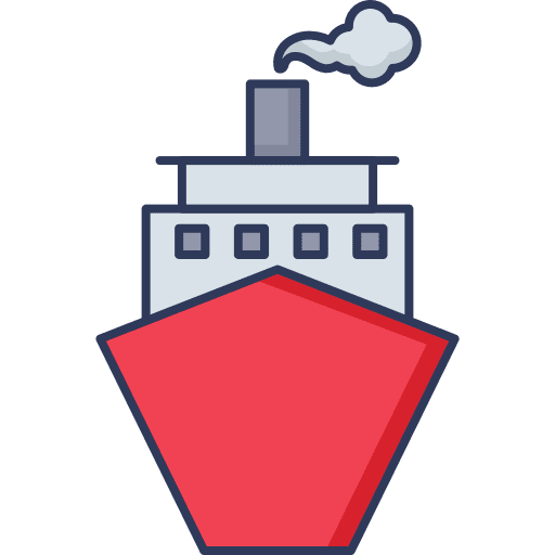 Cargo ship oil tanker cargo ship pollution icon