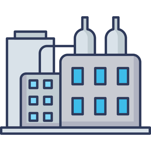 Factory pollution industrial industry icon