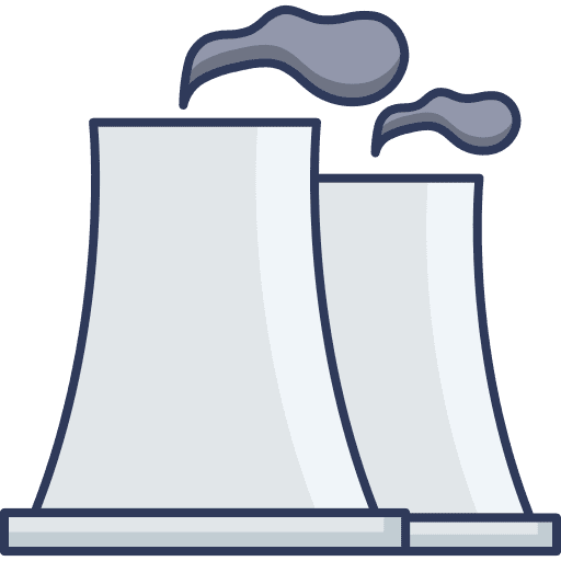 Nuclear plant industry nuclear plant radiation icon