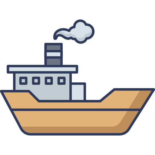 Ship oil tanker transportation boat icon