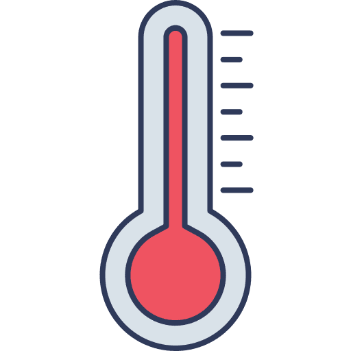 Temperature weather forecast thermometer icon