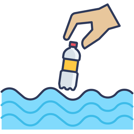 Waste plastic ecology and environment pollution waste plastic icon