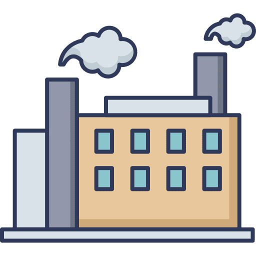 Factory factory industry pollution icon