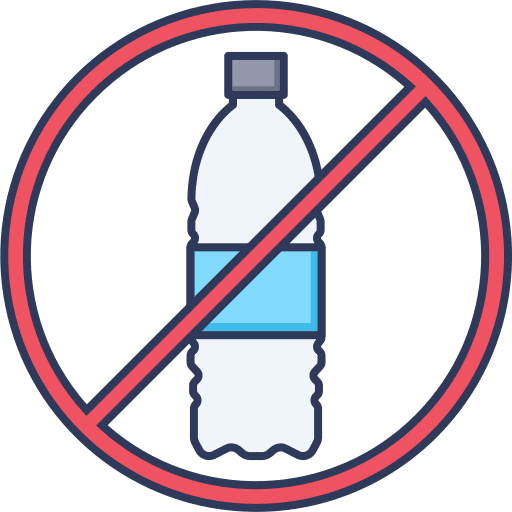 No plastic bottles ecology and environment waste pollution icon