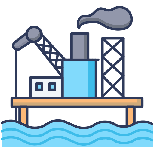 Oil platform oil platform industry pollution icon