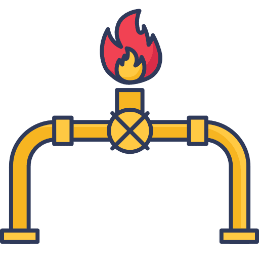 Pipe flame warning pipe icon
