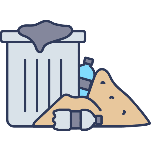 Trash dump dirty trash icon