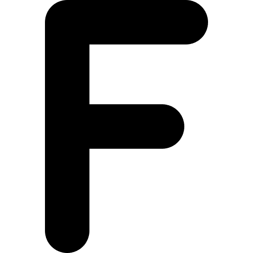 F shapes and symbols letter f icon