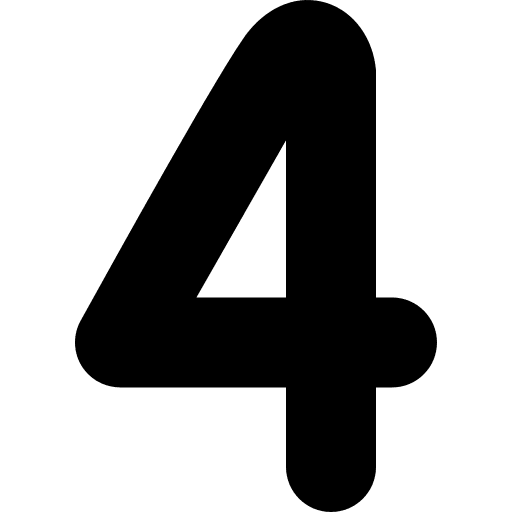 Four 4 maths education icon