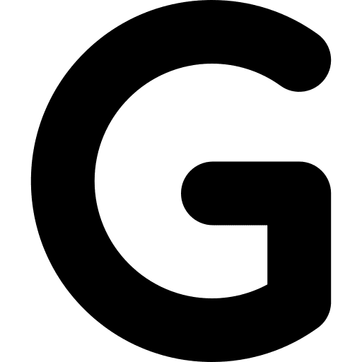 G consonant shapes and symbols alphabet icon