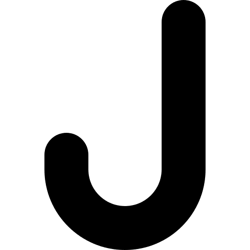 J shapes and symbols j alphabet icon