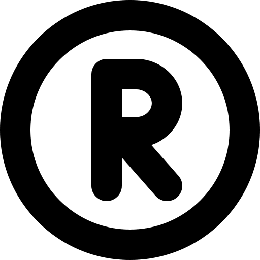 Registered trademark copyright shapes and symbols registered trademark icon