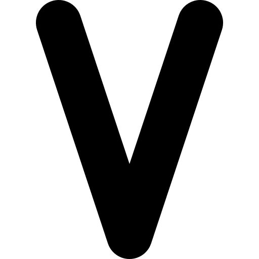 V shapes and symbols consonant abecedary icon