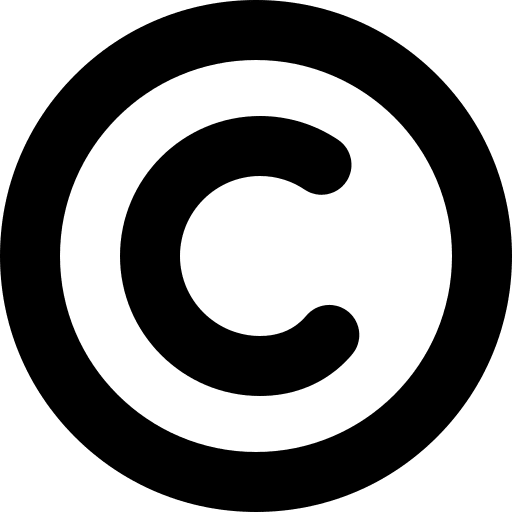 Copyright license shapes and symbols owner icon
