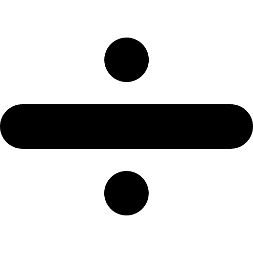 Division mathematics division shapes and symbols icon