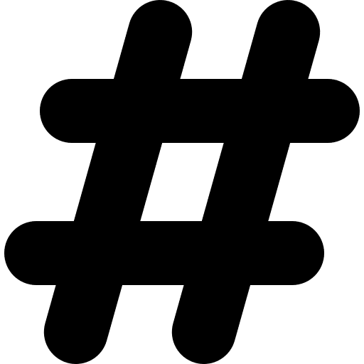 Hashtag internet shapes and symbols hashtag icon