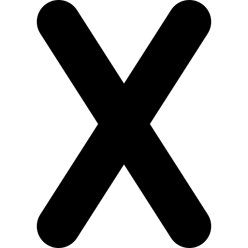 X shapes and symbols abecedary consonant icon