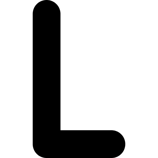 L letter shapes and symbols abecedary icon
