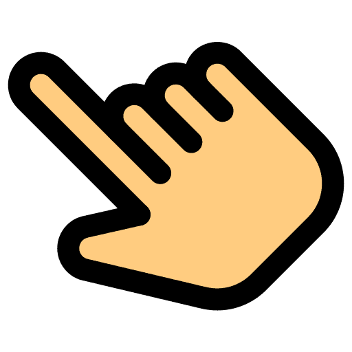 Click hands and gestures tap ui icon