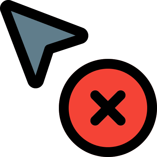 Delete cursor clicker arrow icon