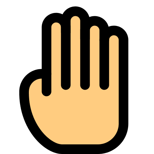 Stop cursor palm on hold icon