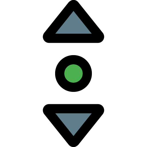 Vertical move clicking pointer icon