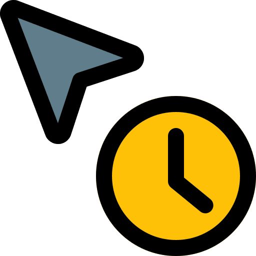 Waiting time left click mouse icon